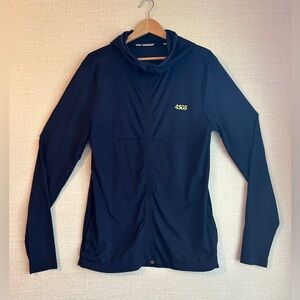 ASOS 4505 Mens Full Zip Pullover Athletic Jacket (Green Logo) Navy Size Medium